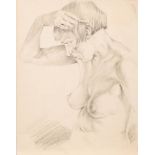 British School 20th Century, initialled N L- A folio group of 14 figure drawings,:- pencil,