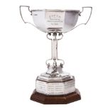 A George V silver trophy cup, maker Walker & Hall, Sheffield, 1935: inscribed,