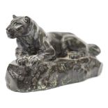 A bronze study 'Panther of Tunis' after the model by Antoine-Louis Barye [French,