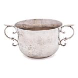 An Edward VII twin-handled silver porringer, maker James Parkes, London,