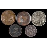 A small group of late 17th century and later medallions:,