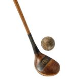 A late 19th /early 20th century leather Eton Fives hand ball:,