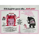 A British quad double bill film poster for 'The Pink Panther Strikes Again' and 'The Return of The