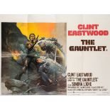 A British quad film poster for 'The Gauntlet' (1977) and another fo 'Doc Savage (1975):,