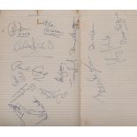 A collection of 1960s Football team autographs including Tottenham Hotspur:, West Ham, Fulham,