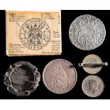 A 1740 Spanish Eight Reales (Piece of Eight) from the Dutch east Indiaman 'Hollandia':,