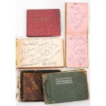 A collection of six autograph albums with signatures of 1950s/1960's footballers:, including,