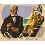 Eric Fraser. A GPO lithograph poster 'Whetstone's Tape Telegraph, 1858':, unframed, 51 x 73cm.
