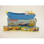 Matchbox Superfast G7 Car-Ferry Gift set: includes blue plastic car ferry "Heron",