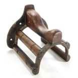 A Musgrave's, Belfast, patent cast iron and wooden tack room harness rack:, signed as per title,