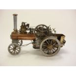 A live steam scale model traction engine:, with copper boiler,