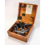 A 10 inch radius vernier 'Hezzanith' sextant by Heath & Co:,