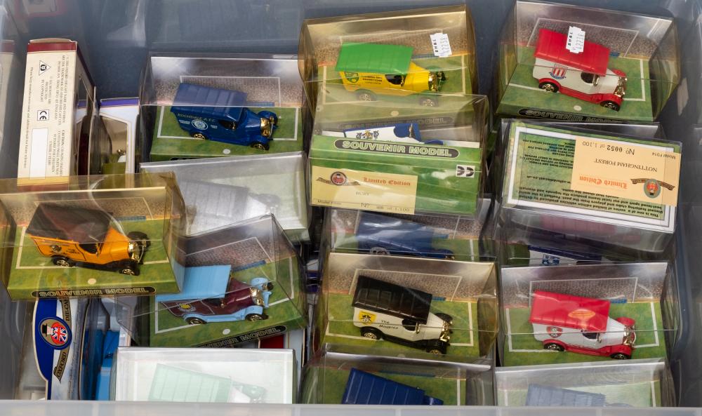 Oxford Diecast, a boxed collection of vehicles:, including Football Souvenir delivery vans, - Image 2 of 2