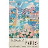 A mid 20th century 'Les floralies de Paris' travel poster after 'Le paravent de Dufy 1929-1930':,