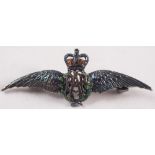 An enamel and marcasite RAF sweetheart brooch:.