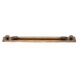 An Admiralty pattern brass rolling rule:, unsigned, uncased, 45.9cm long.