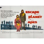 A British quad film poster for 'Escape From the Planet of The Apes' (1971):,