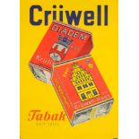 Two mid 20th century German advertising posters for Cruwell tobacco:,