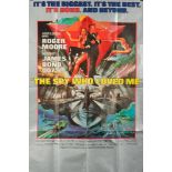 A British cinema film poster for 'The Spy Who Loved Me' (1977): 152 x 101cm.