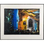 * John Piper [1903-1992]- Long Sutton, Lincolnshire,:- screenprint in colours,