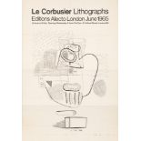 A Le Corbusier Lithographs exhibition poster,:- Editions Alecto London June 1965, 8 Holland Street ,