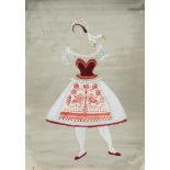 * Osbert Lancaster [1908-1986]- Costume design for 'Coppelia', Covent Garden,