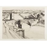 * Wilfred R E Fairclough [1907-1996]- El Kantara, Toldedo,:- etching,