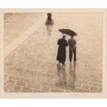 * Wilfred R E Fairclough [1907-1996]- Torcello umbrellas,:- two etchings,