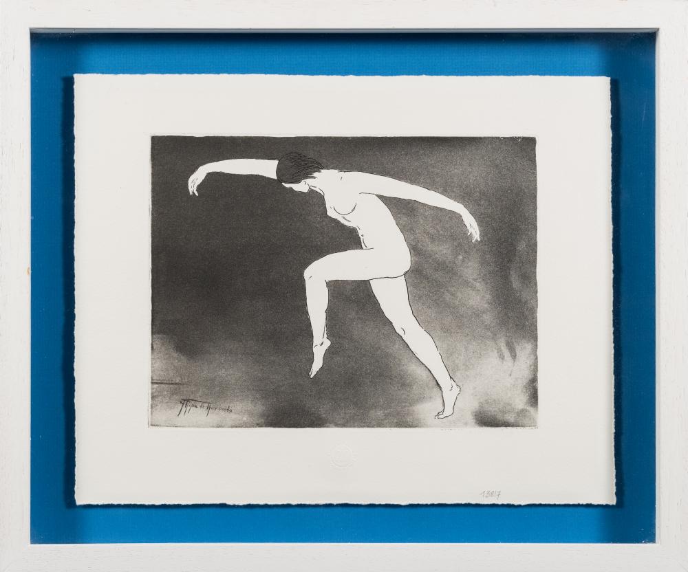 * Mark Clark [1959]- Standing nude,: etching, signed and dated '96, - Image 2 of 2