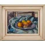 * Clifford Fishwick 1923-1997]- Still life; oranges on a plate,