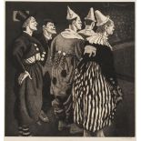 * Dame Laura Knight [1877-1970]- Five Clowns,:- etching and aquatint,