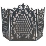 Nicky Haslam (20th Century) An Oka 'The French Quarter Design' steel three fold fire guard:,