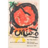 A 1964 Art Council Exhibition Poster, Miro at The Tate Gallery,: 76 x 50cm, unframed.