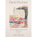 A 1980 David Hockney exhibition poster,:- for Grey Art Gallery and Study Centre,