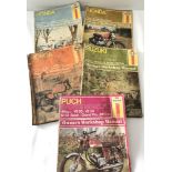 A collection of 5 vintage Haynes Motorcycle manuals.