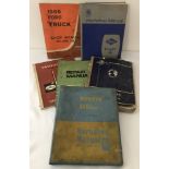 6 assorted vintage automobile workshop and service manuals.