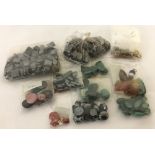 A small collection of jewellery findings and semi precious stone for jewellery making.