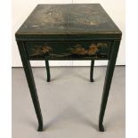 A hand painted oriental writing desk C 1900's.