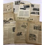 A quantity of assorted automobile related pages from magazines.