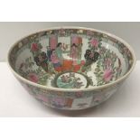 A large oriental bowl with Famile Rose decoration.