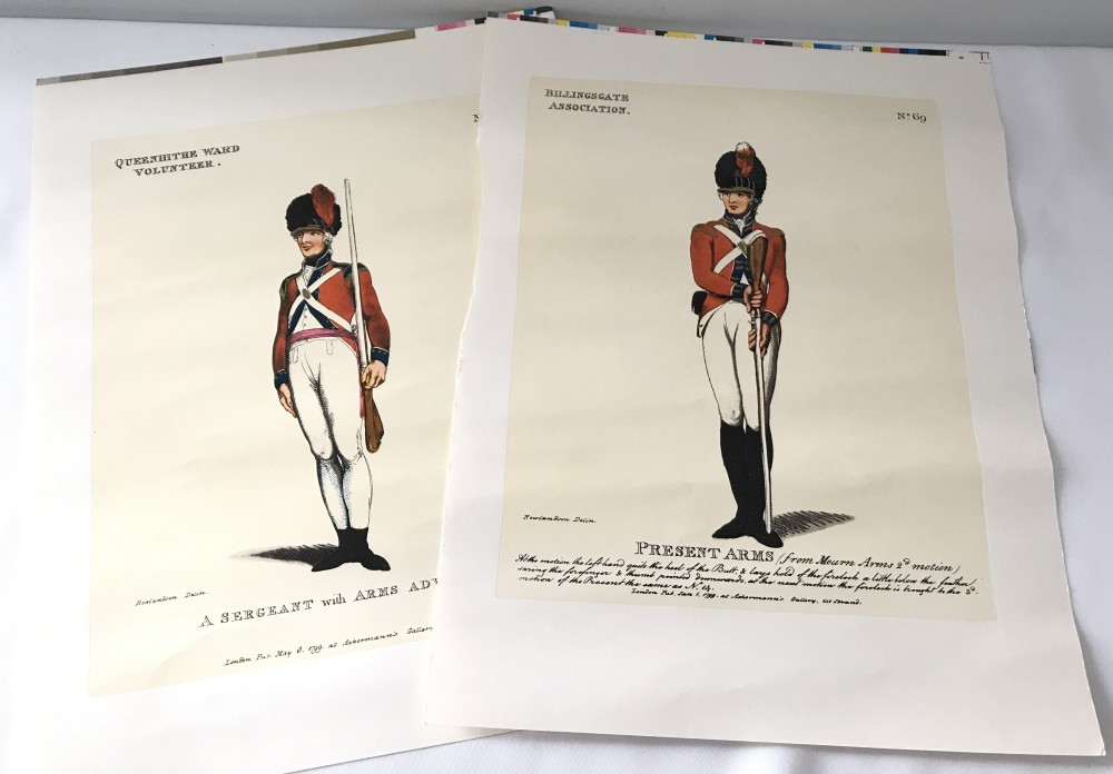 2 modern prints of British Napoleonic Militia soldiers.