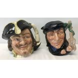 2 large character jugs by Royal Doulton.