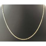 A 16in 9ct gold decorative chain necklace.