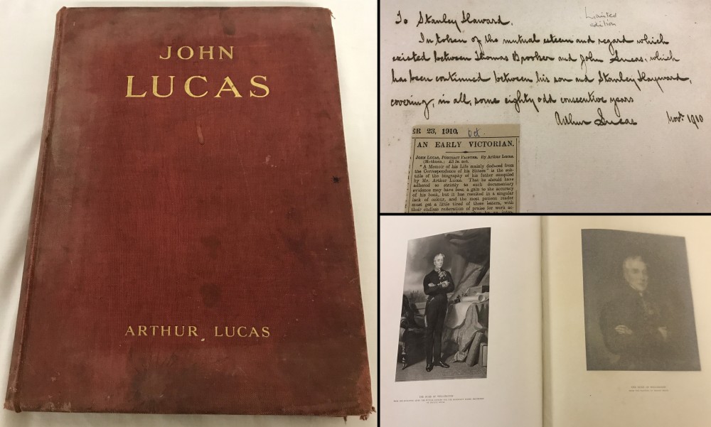 Antique book; John Lucas Portrait Painter by his son Arthur Lucas, limited to 500 copies, 1910.