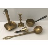5 pieces of vintage brass ware.