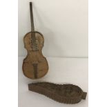 Two hand crafted 3D wooden puzzles, one in the shape of a Violin.