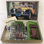 A 1:16 scale Morgan Plus 8 model car kit by LS.