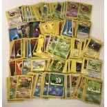 A collection of over 200 Pokémon Trading Cards.