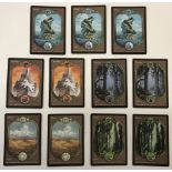 11 Full Art Land Magic the Gathering Trading Cards: