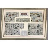 A Ltd Edition framed & glazed "The Early Days of Dennis the Menace" numbered 505/1000 & dated 2000.